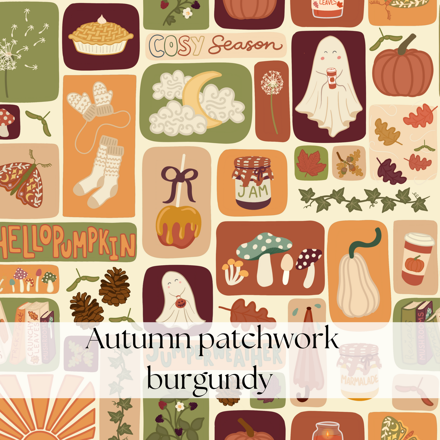 AUTUMN PATCHWORK BURGUNDY