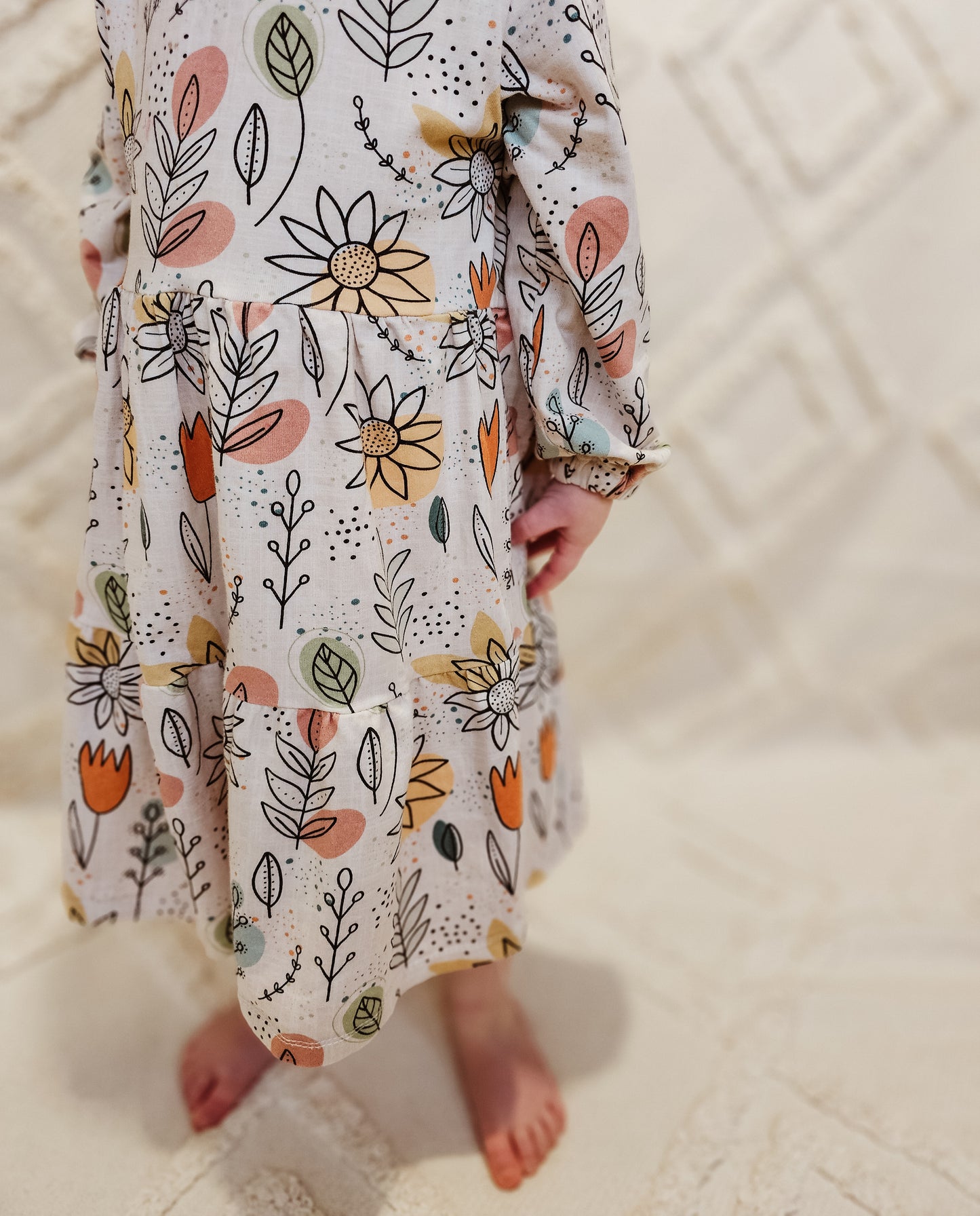 Tiered Dress | Long Sleeve | FLORALS