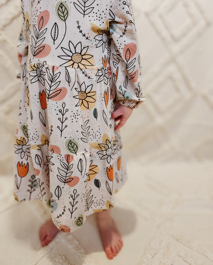 Tiered Dress | Long Sleeve | FLORALS