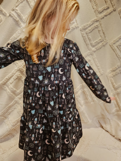 Tiered Dress | Long Sleeve | FLORALS