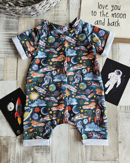Short Button Down Romper | TRANSPORT & SPACE